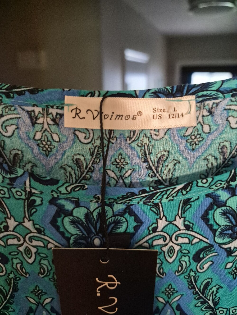 R. Vivimos Boho  Printed Tunic Top - Picture 8 of 10